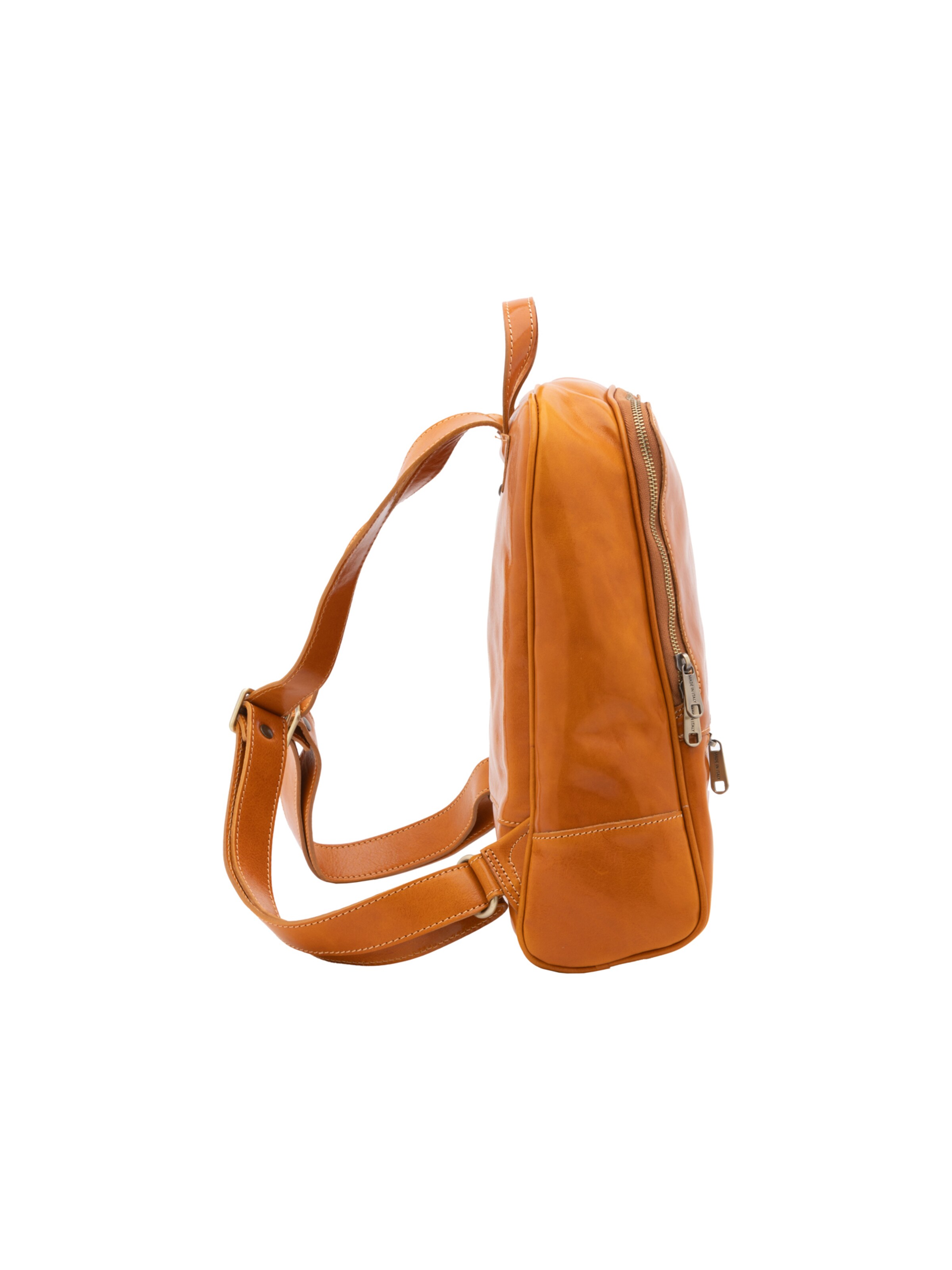 Borsa a spalla 'Zaino Silvanae Vera Pelle - Donna Chiusura Zip Tracolla Regolabile' di I Fratelli in giallo