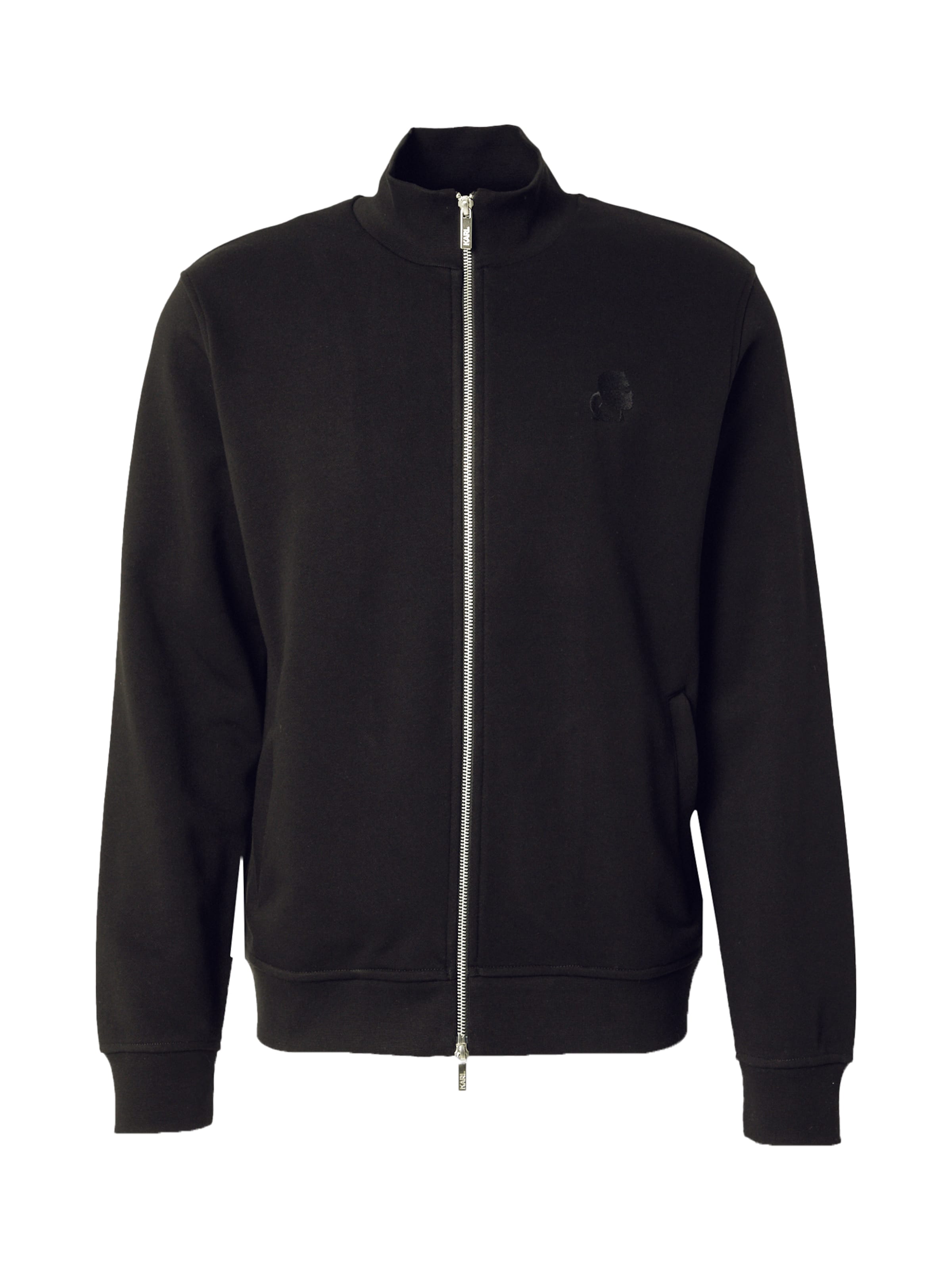 Karl Lagerfeld Ζακέτα φούτερ σε μαύρο: μπροστά