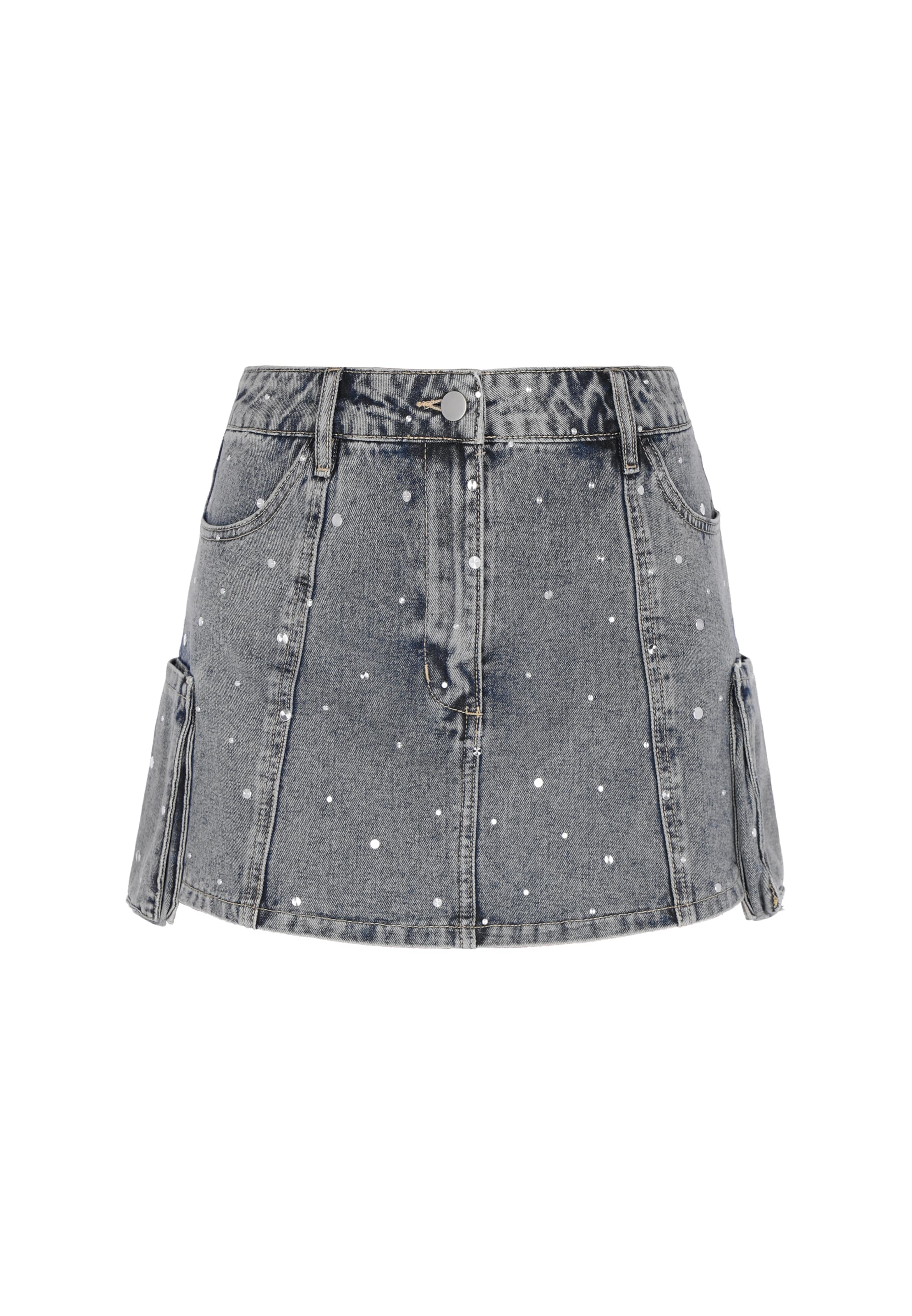 myMo at night Rok 'At Night' in de kleur Grey denim, Productweergave
