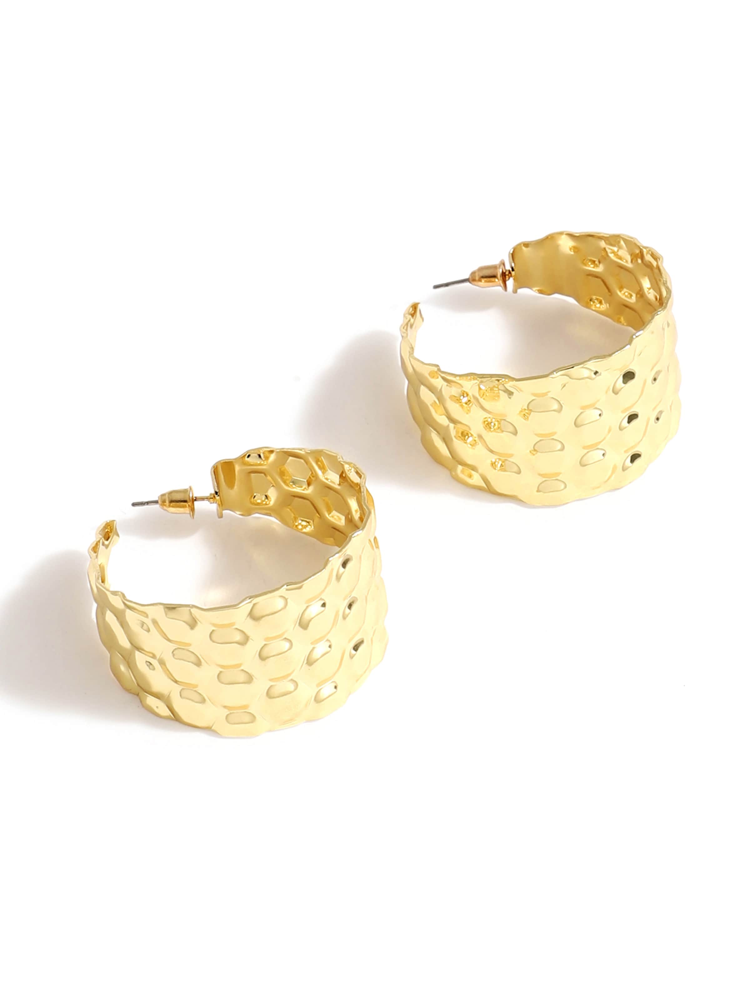 Boucles d'oreilles 'Afroz' SOHI en or : devant