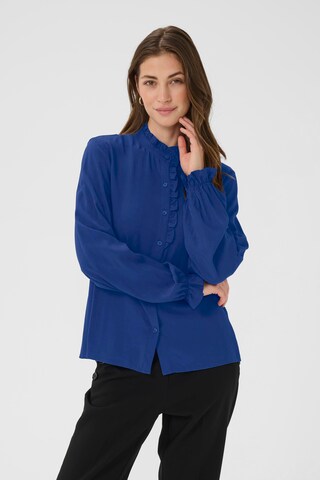Chemisier 'Venea' Cream en bleu : devant
