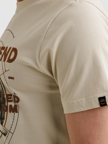 PME Legend T-shirt 'T-shirt in cotton jersey with artwork' i beige
