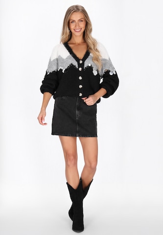 IZIA Gebreid vest in Zwart