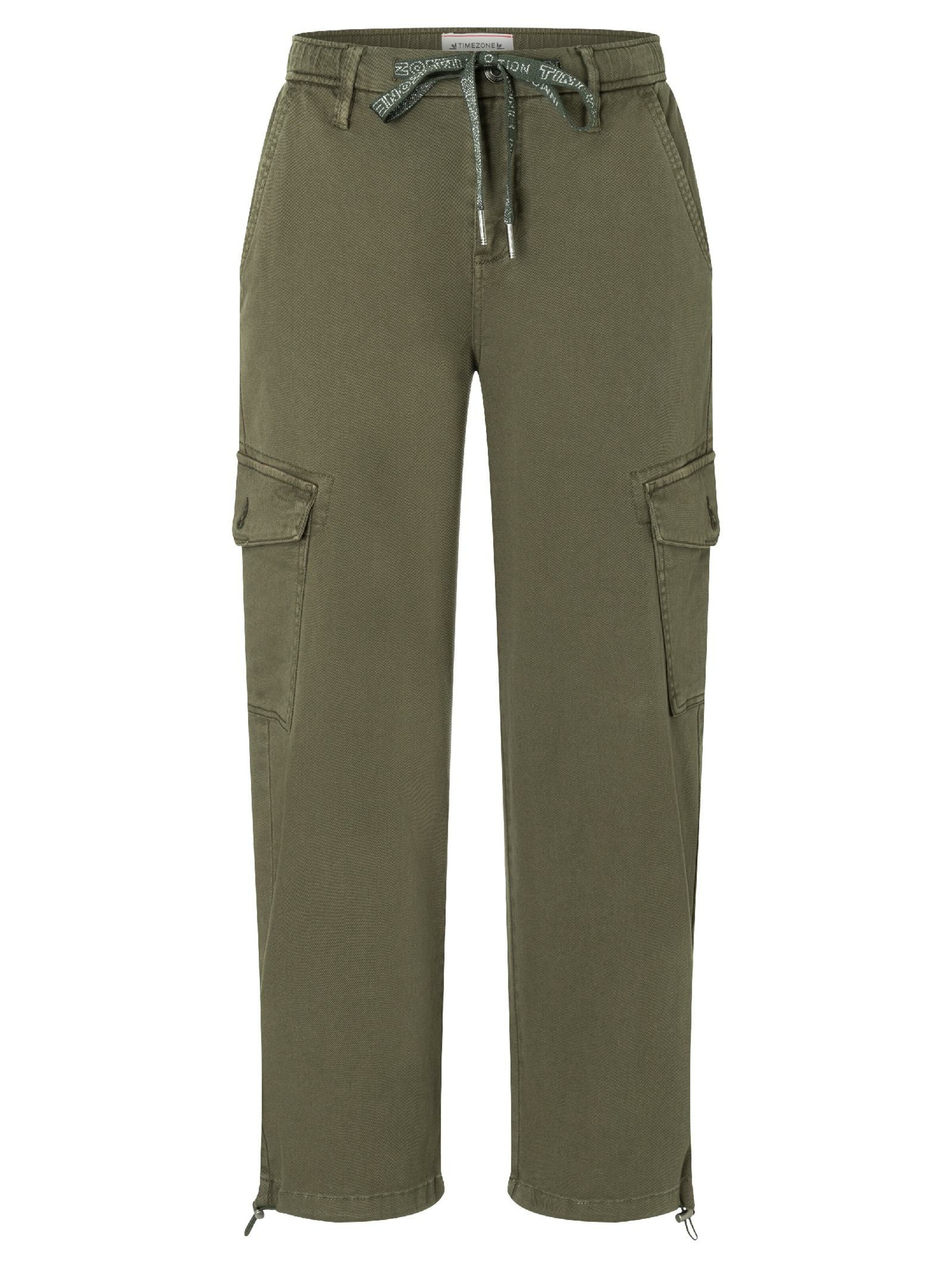 TIMEZONE Regular Cargohose in Grün: Vorderseite