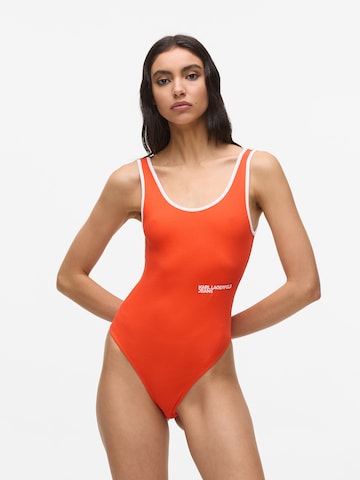 KARL LAGERFELD JEANS Body in Rot: Vorderseite