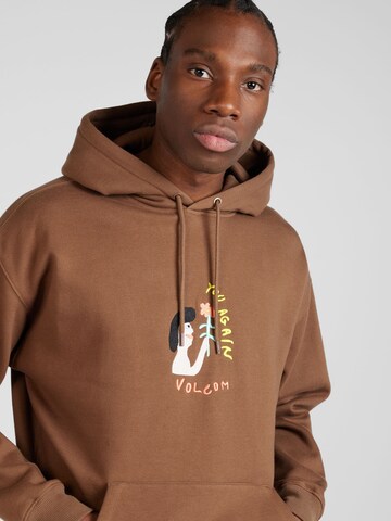 Volcom Sweatshirt 'ARTHUR' in Bruin