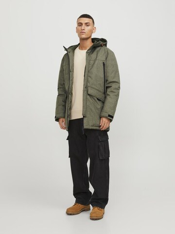 Parka invernale 'Black' di JACK & JONES in verde