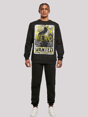 F4NT4STIC Sweatshirt 'Batman v Superman Wanted Poster' in Black