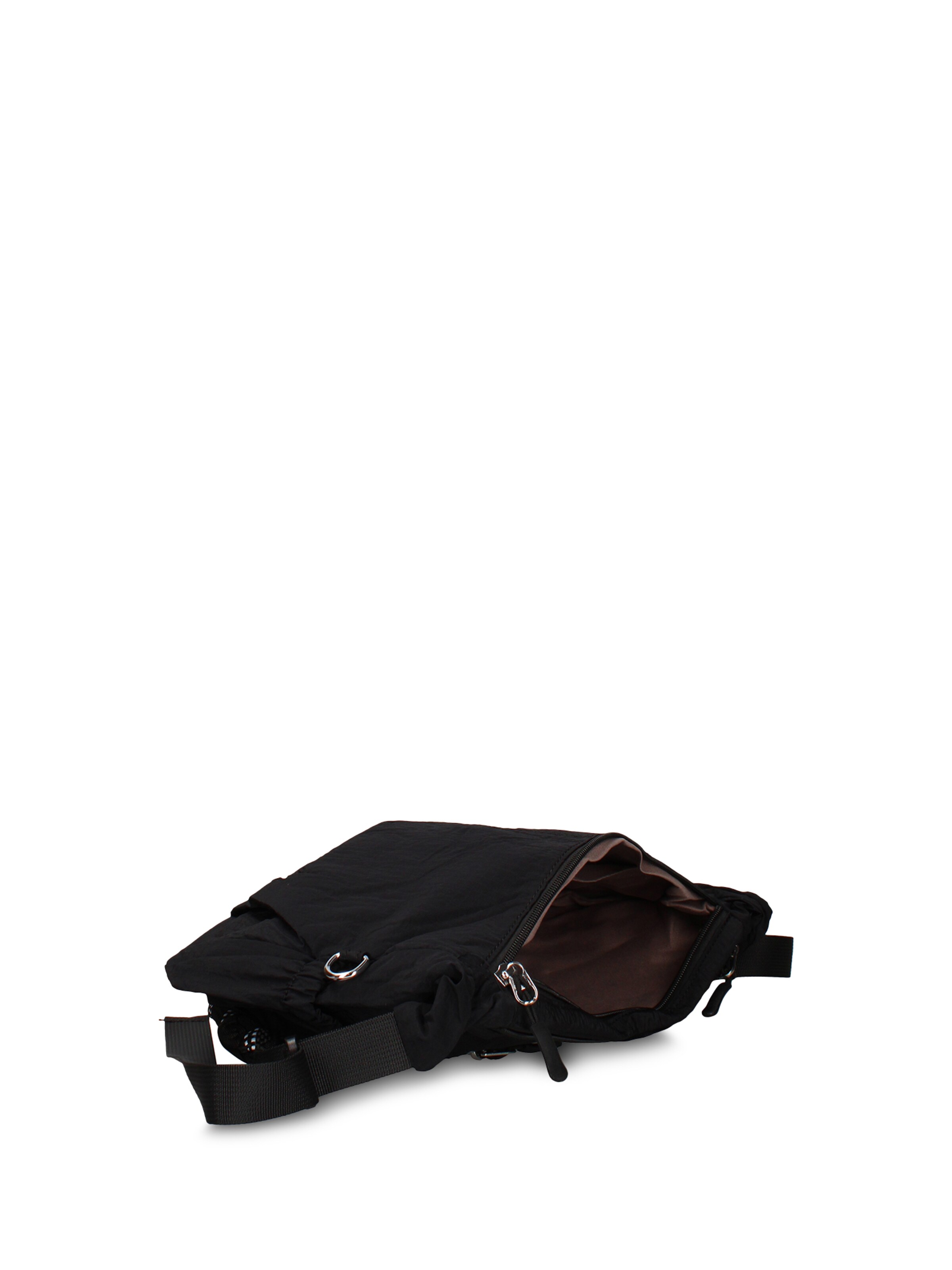 Borsa a spalla 'Borsa a Spalla Donna Gianmarco Venturi Pelle Vegana PU con Zip' di GianMarco Venturi in nero