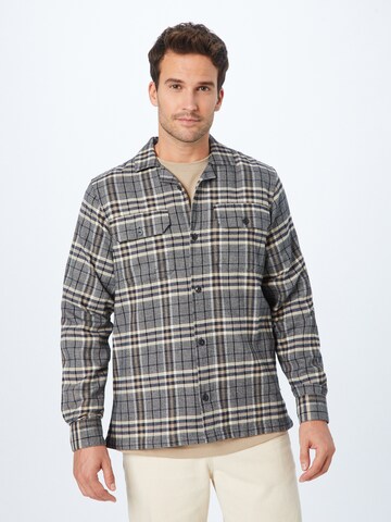 Casual Friday Regular fit Button Up Shirt 'Anton' in Grey: front