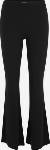Nasty Gal Petite Flared Pants in Black: front