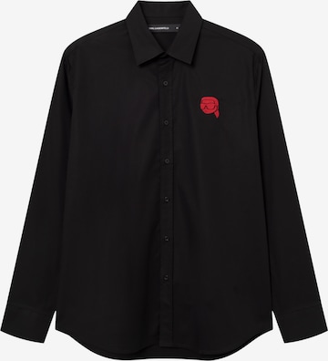 Karl Lagerfeld Hemd in Schwarz: Vorderseite