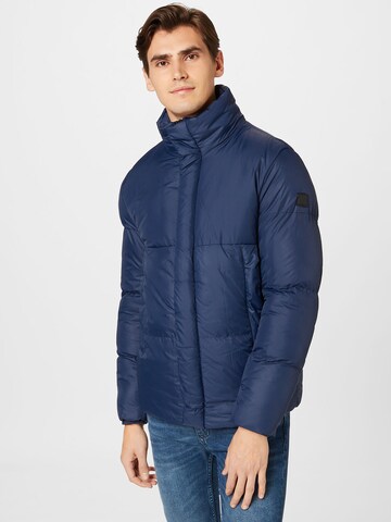 INDICODE JEANS Between-Season Jacket in Blue: front