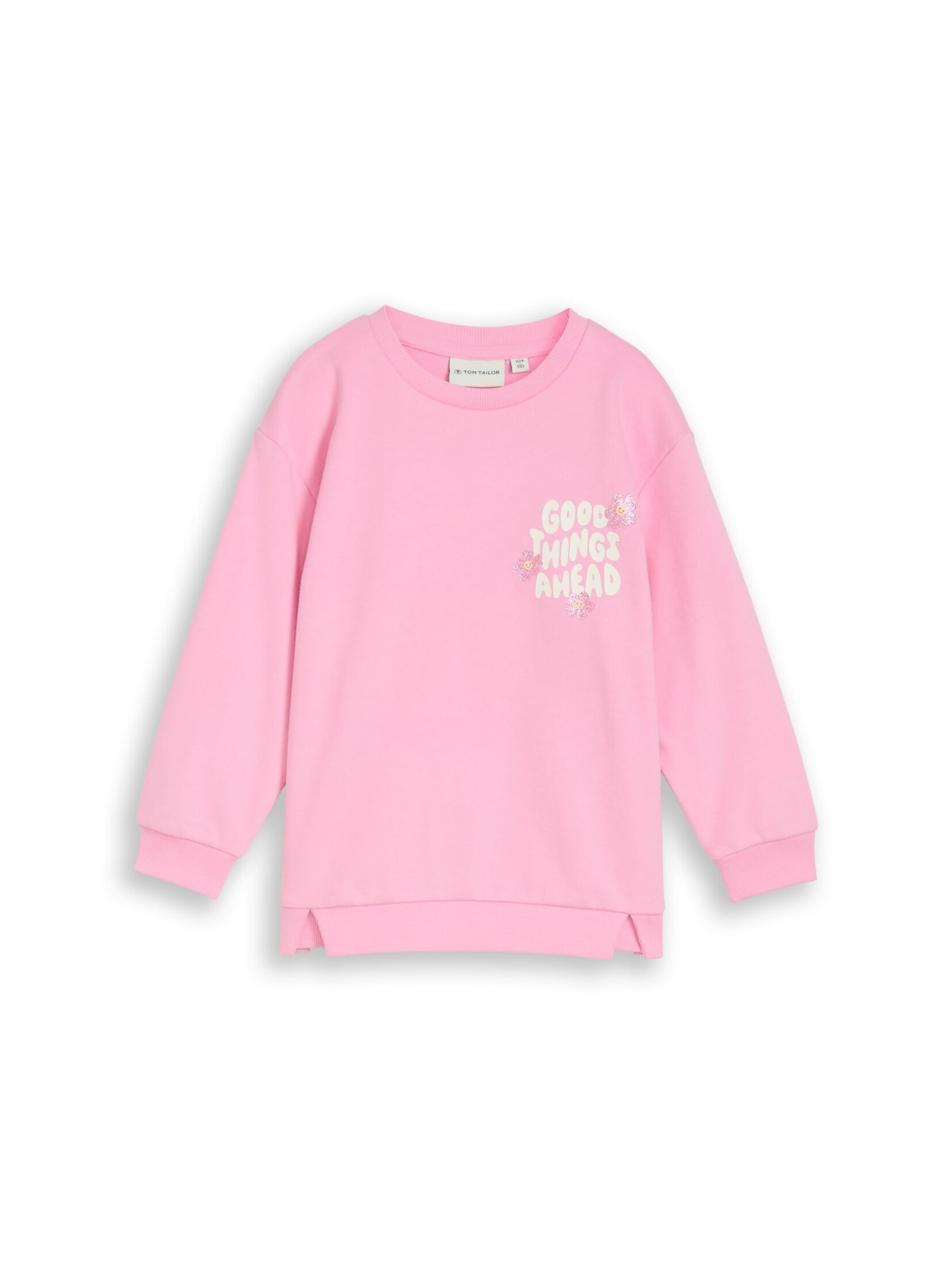 TOM TAILOR Sweatshirt in Roze: voorkant