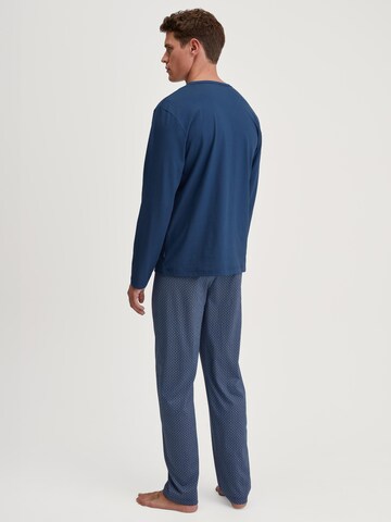 CALIDA Pyjama lang 'Cotton Special'‌‌ in Blau