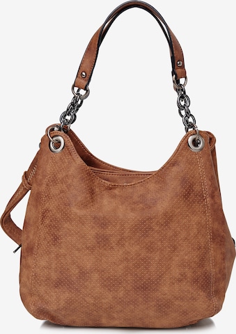 Emma & Kelly Shoulder Bag in Brown: front