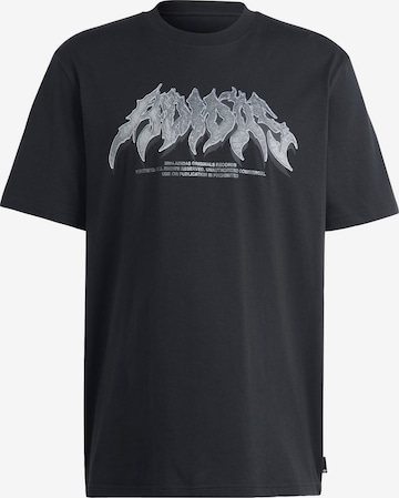 ADIDAS ORIGINALS Shirt ' Flames Concert' in Black: front