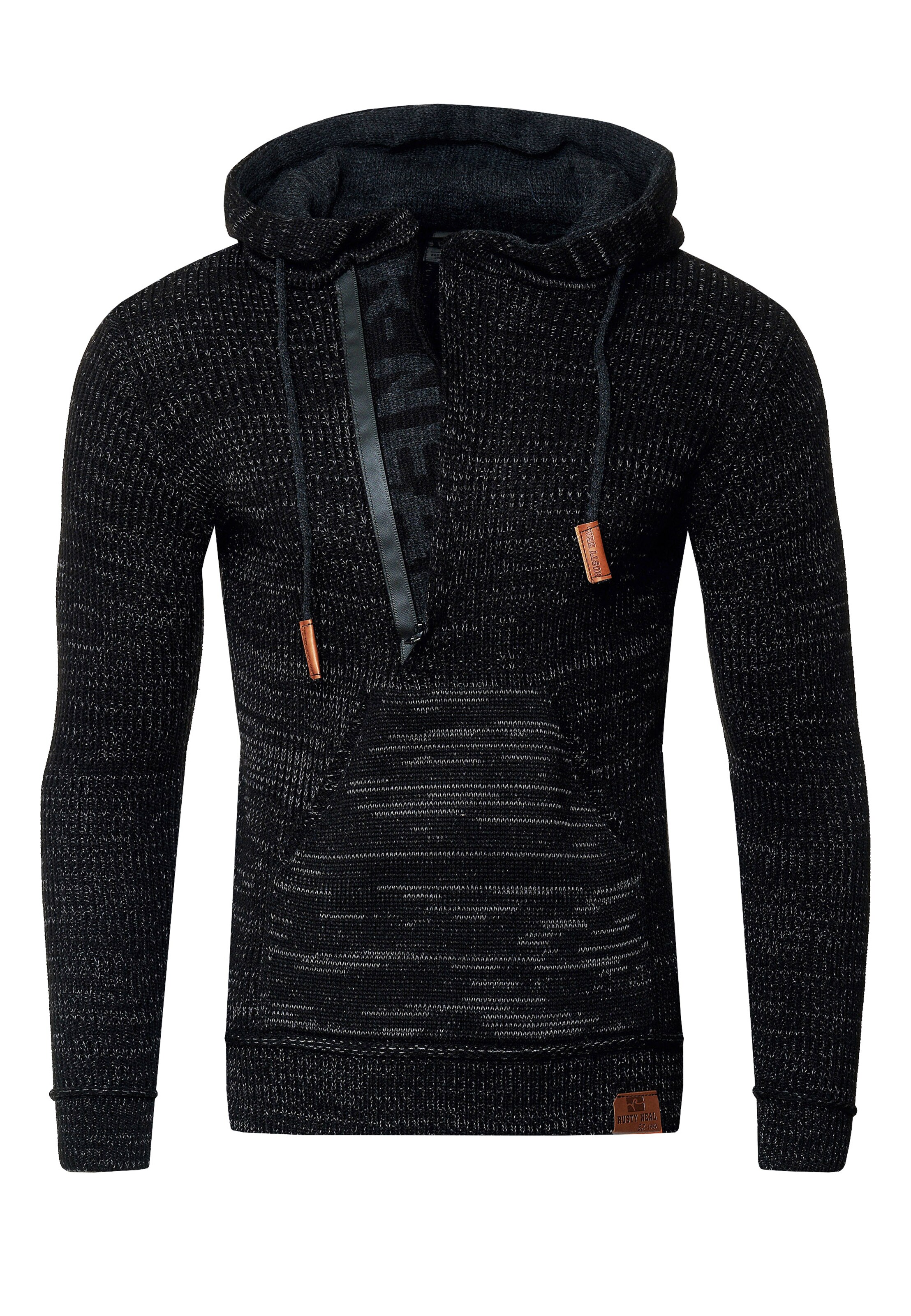 Rusty Neal Pullover in Schwarz: Vorderseite