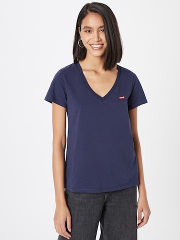 LEVI'S ® T-shirt 'LSE Perfect Vneck' i blå: framsida