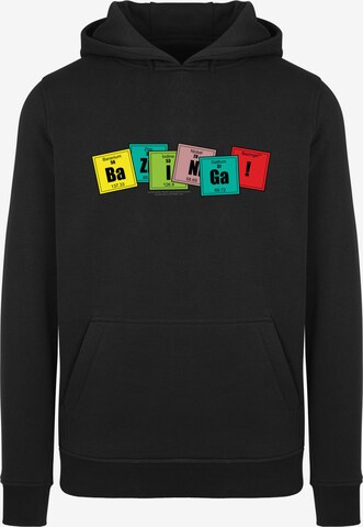 F4NT4STIC Sweatshirt 'Bazinga' in Zwart: voorkant