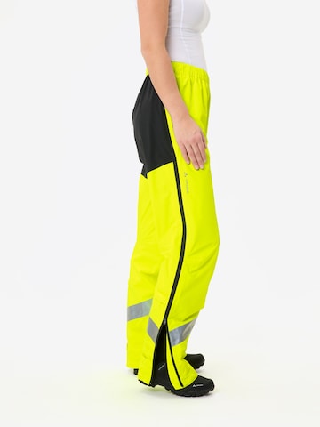 VAUDE Regular Outdoor trousers 'Luminum Rain' in Yellow