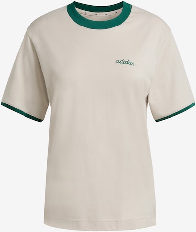Sportiniai marškinėliai 'Seasonal Essentials' iš ADIDAS SPORTSWEAR, spalva – rusvai pilka / tamsiai žalia, Prekių apžvalga
