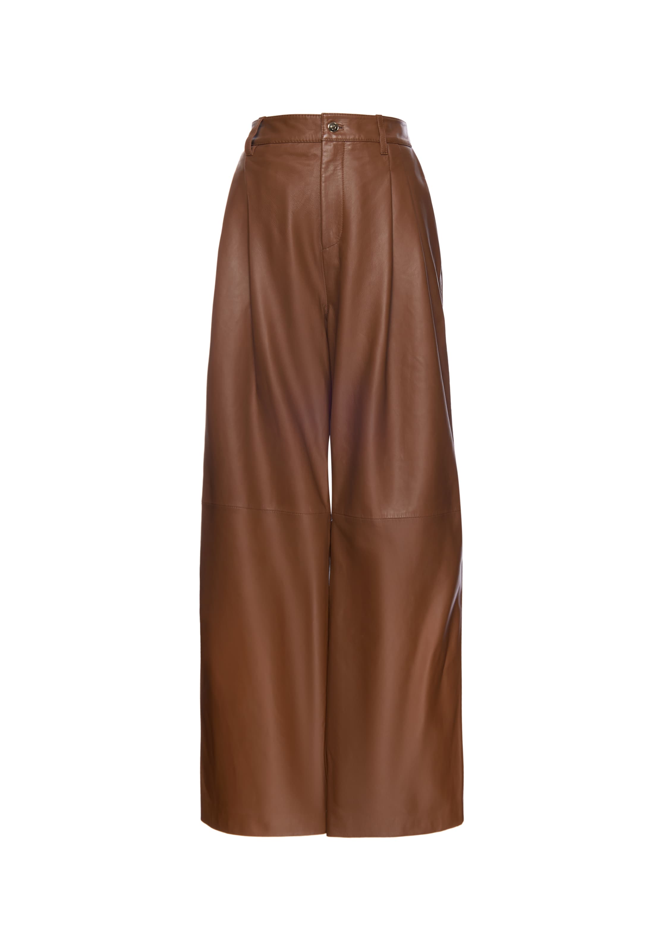 faina Pantalon à pince en 34 en camel, Vue avec produit