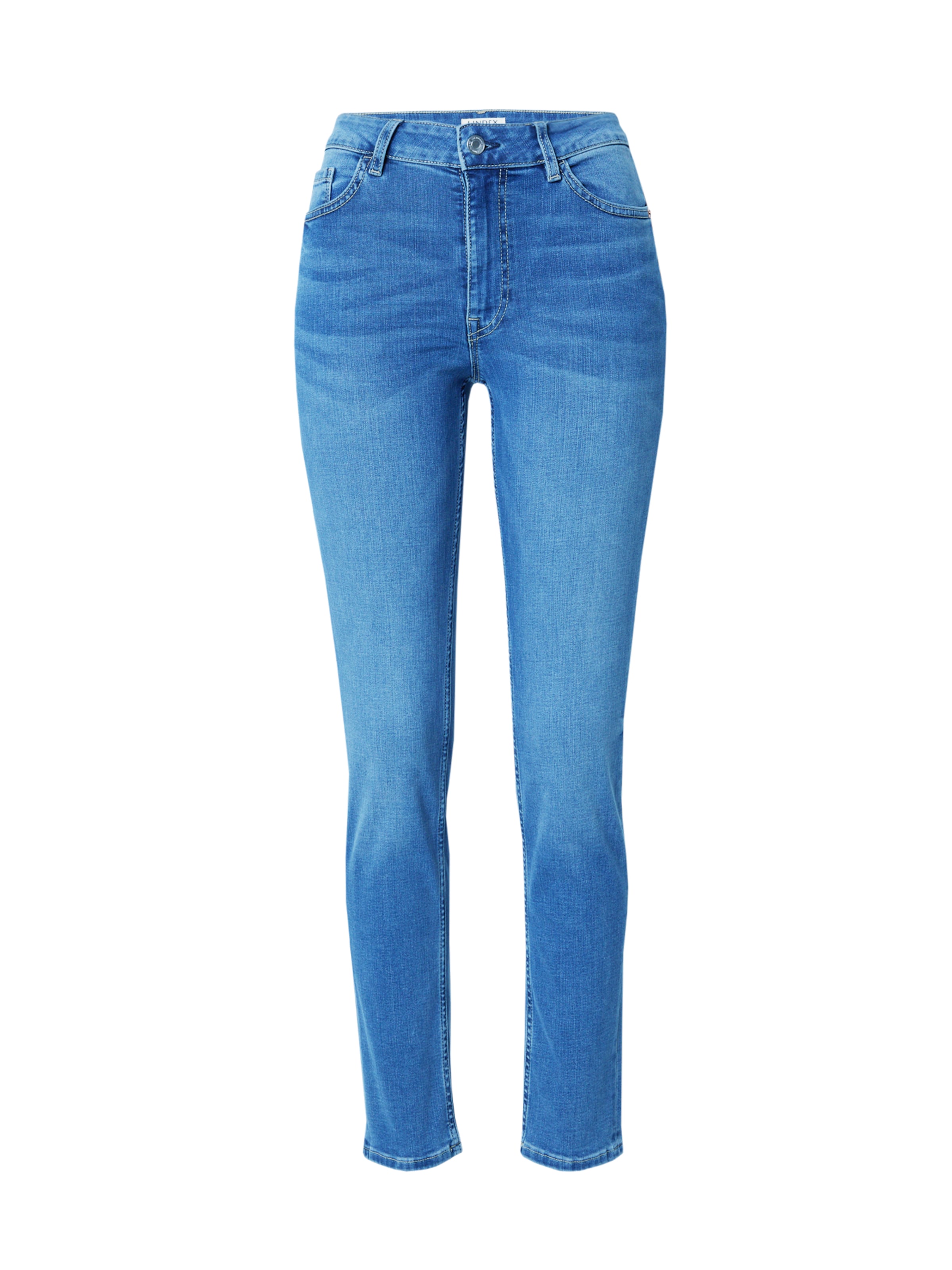 Lindex Slimfit Džíny 'Vera' – modrá: přední strana