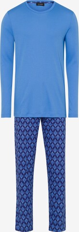 Hanro Long Pajamas 'Night & Day' in Blue: front