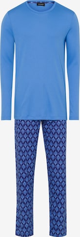 Hanro Long Pajamas 'Night & Day' in Blue: front