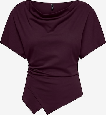 T-shirt 'ONLEMBER' ONLY en violet : devant