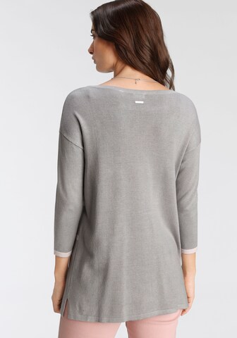 LAURA SCOTT Pullover 'LOVE' in Grau