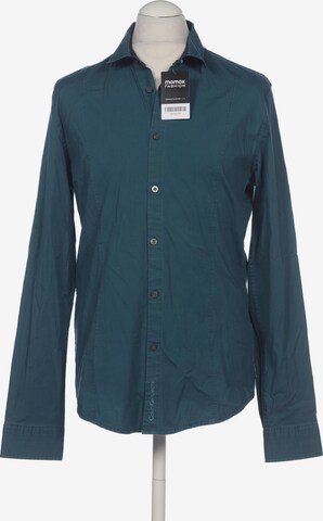 Calvin Klein Jeans Button Up Shirt in XL in Green: front