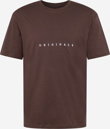 T-Shirt JACK & JONES en marron : devant