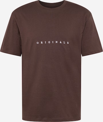 T-Shirt JACK & JONES en marron : devant