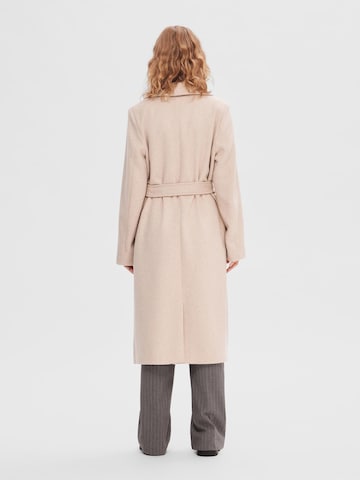 SELECTED FEMME Between-Seasons Coat 'Rosa' in Beige