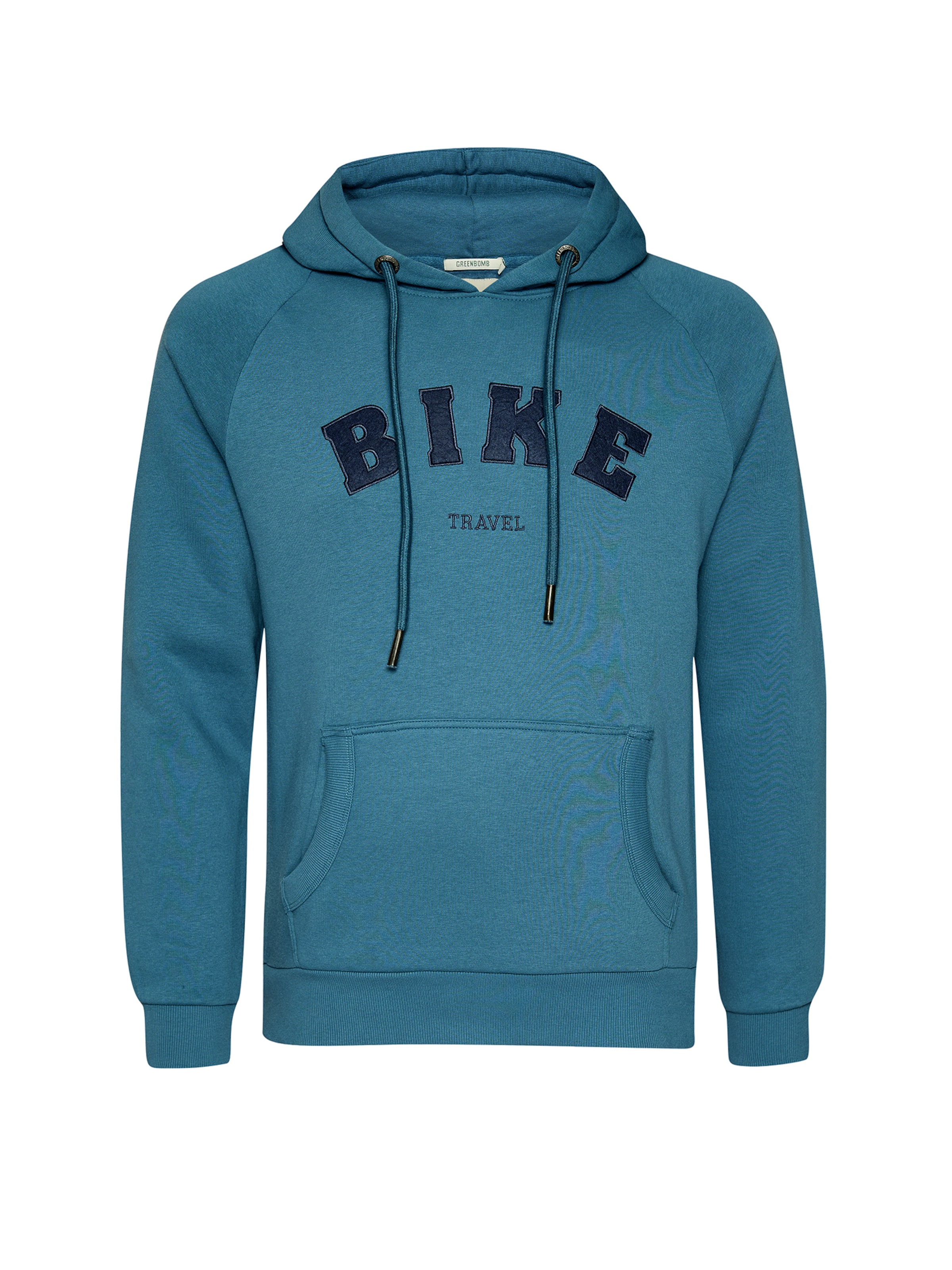Felpa 'Bike Travel' di GREENBOMB in blu: frontale