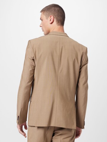 HUGO Slim fit Suit 'Arti Hesten' in Brown