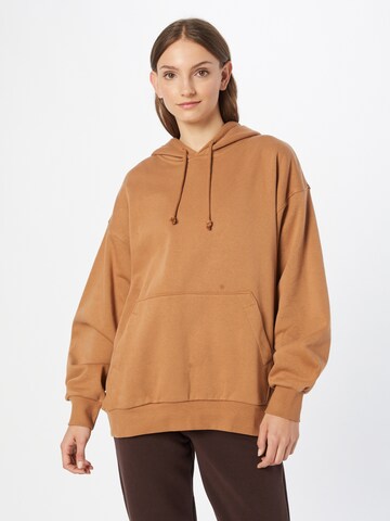 WEEKDAYSweater majica - smeđa boja: prednji dio