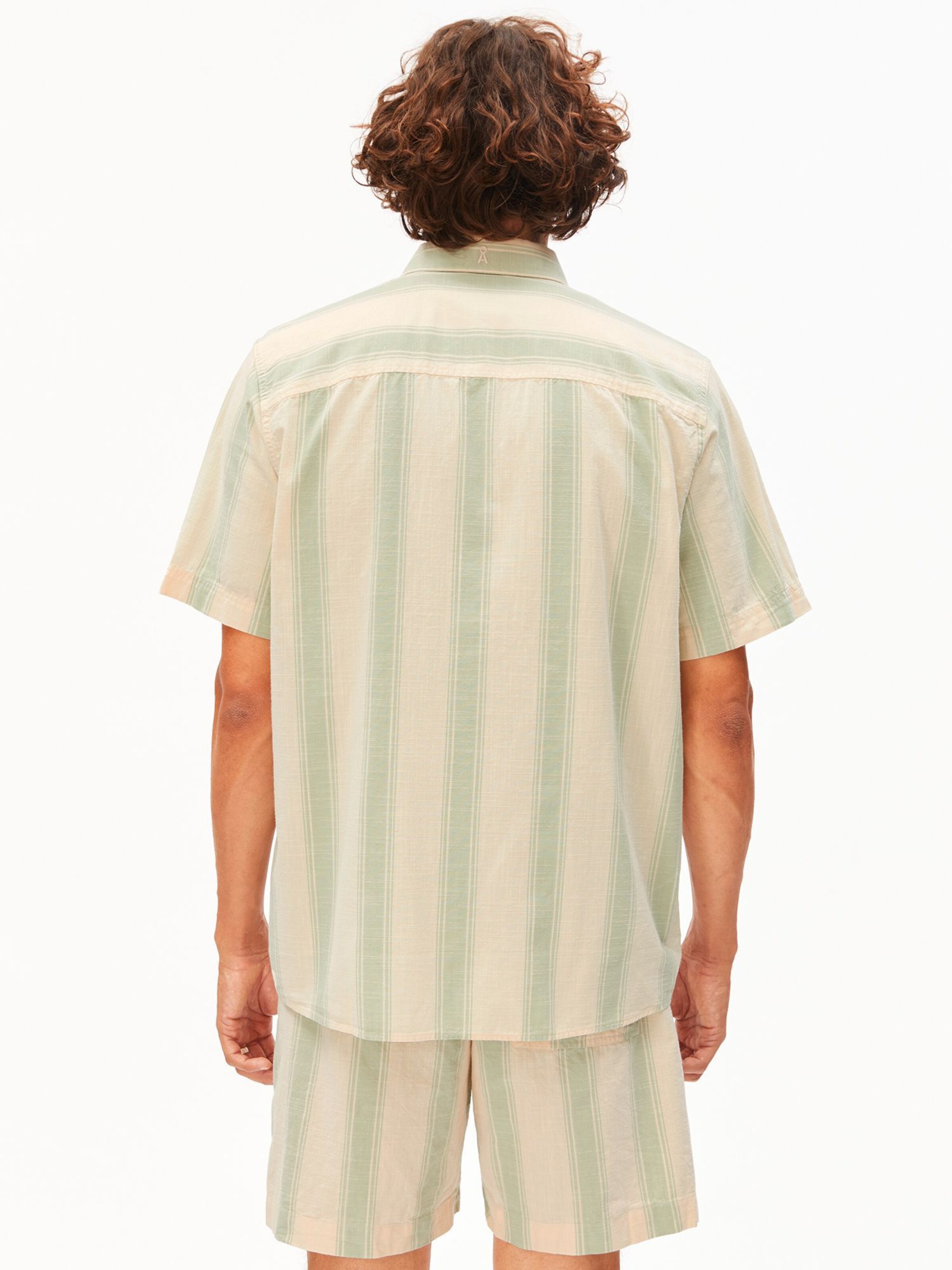 ARMEDANGELS Comfort fit Button Up Shirt in Blue