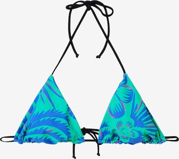 Desigual - Triángulo Top de bikini 'Rush' en verde: frente