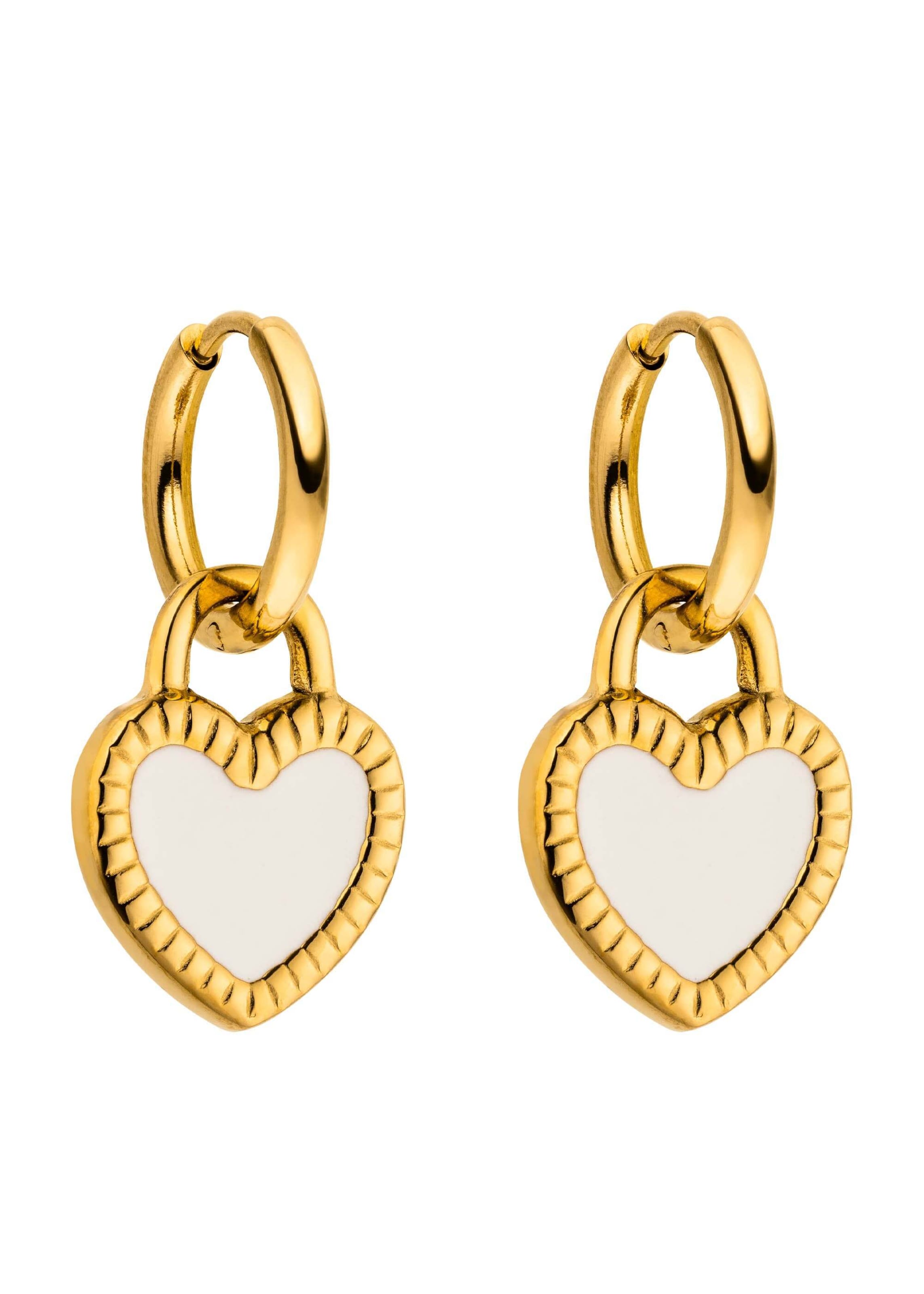 Orecchini ' Heart Charm ' di PURELEI in oro: frontale
