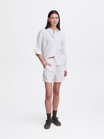 ICHI Loose fit Trousers ' LINO ' in White