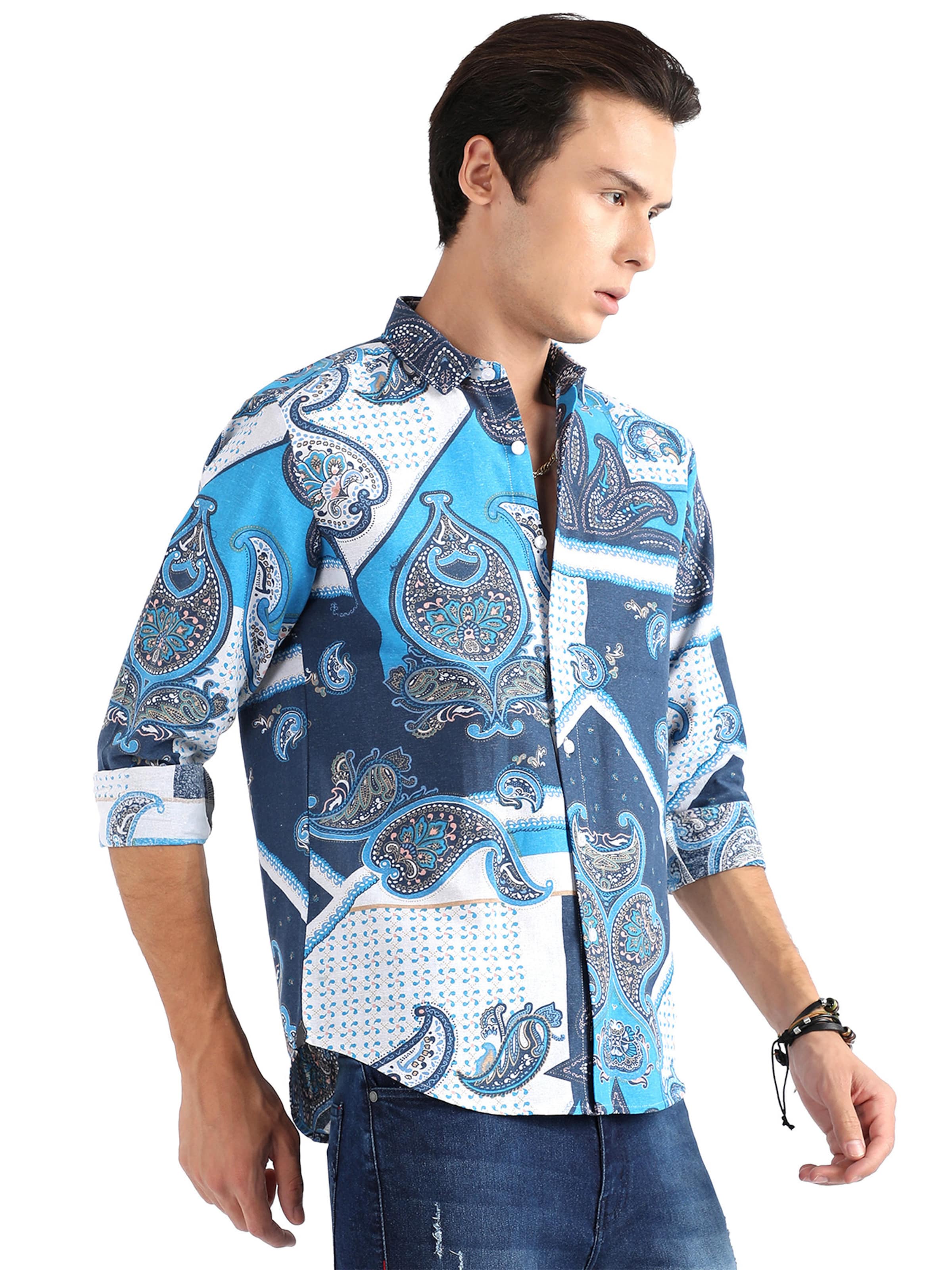 Campus Sutra Shirt ' Tatum ' in Blue
