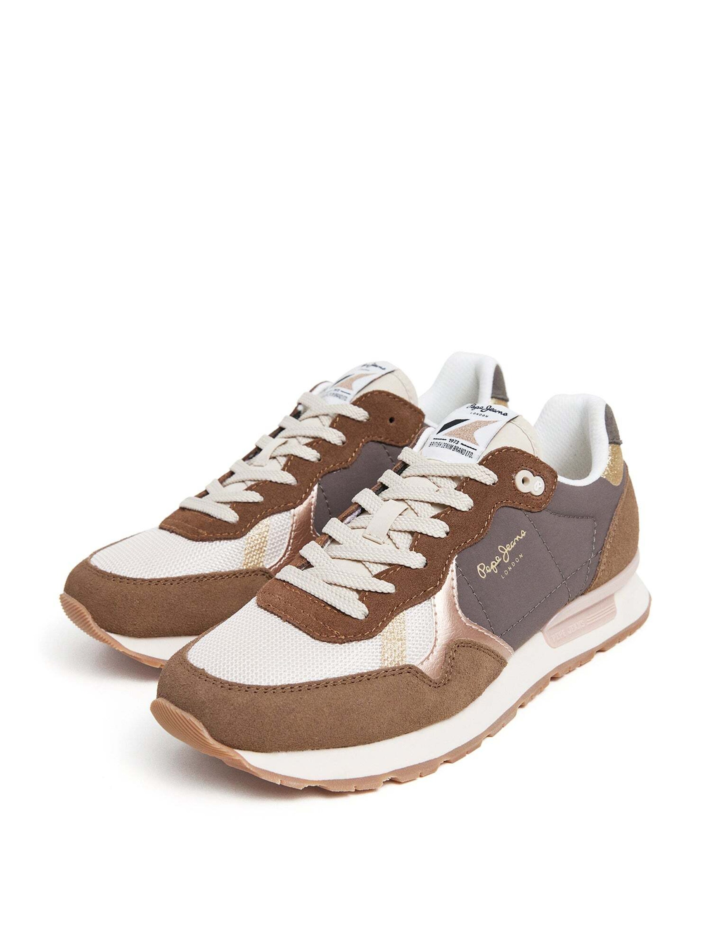 Pepe Jeans Sneakers laag 'BRIT MIXT W' in Bruin