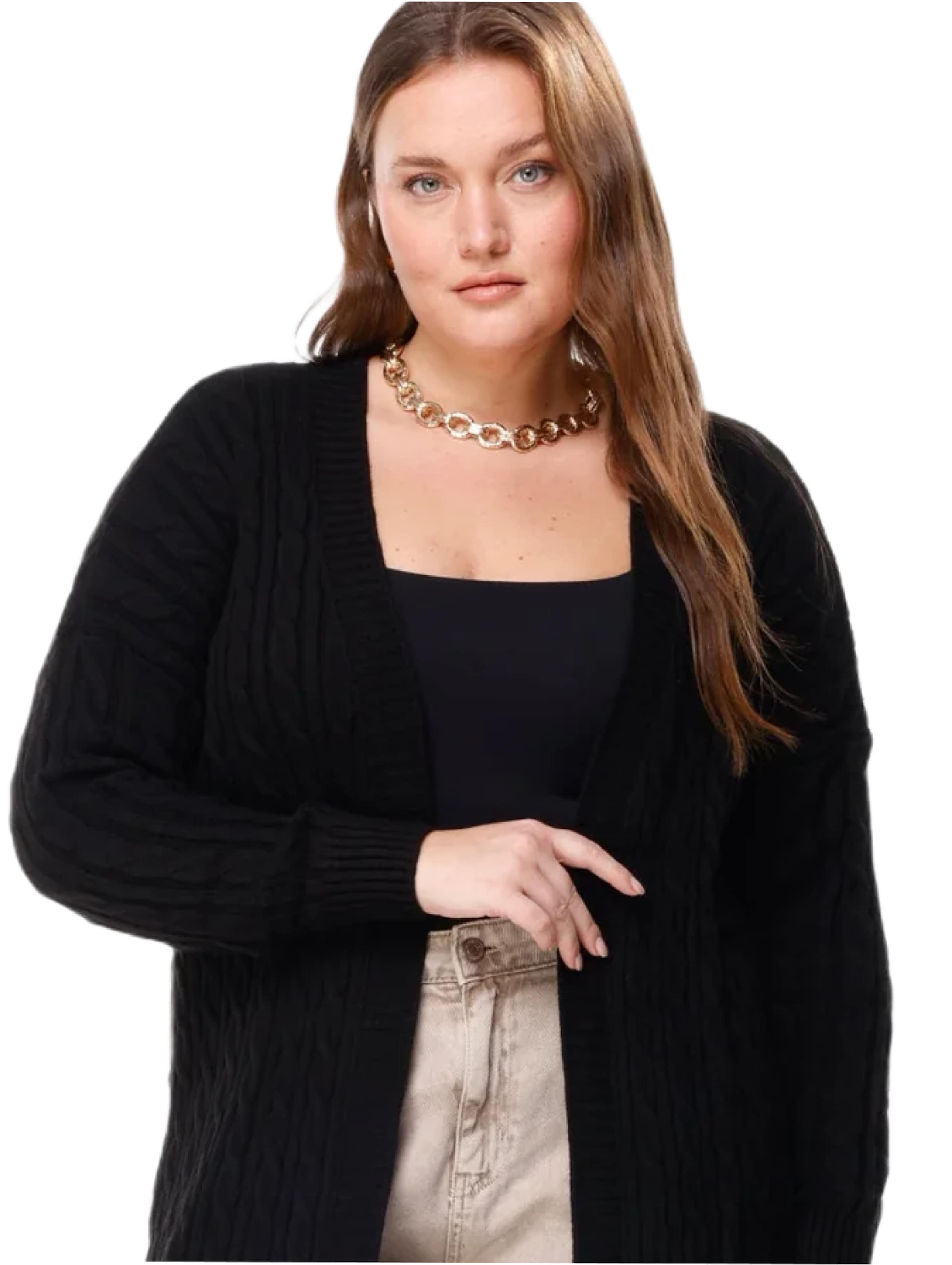 Shape Of You Knit cardigan in Black