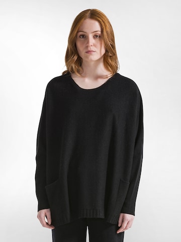 Pullover extra large di DEHA in nero: frontale