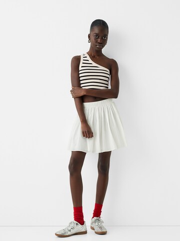 Bershka Gebreide top in Zwart