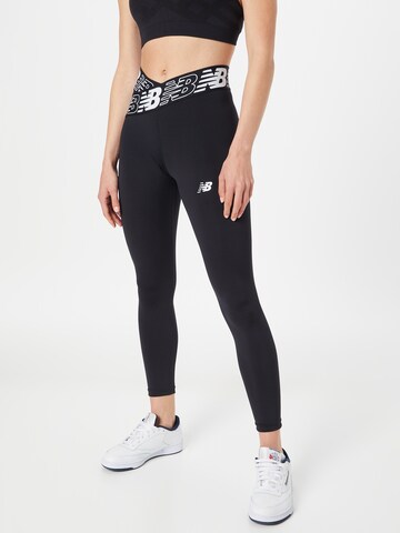 new balance Skinny Sportbroek in Zwart: voorkant