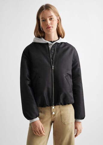MANGO TEEN Between-Season Jacket in Black: front